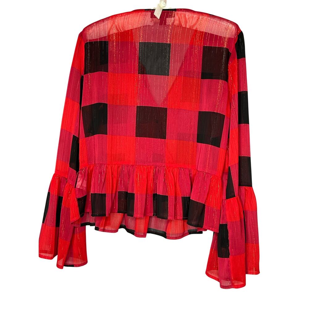 INC Top Blouse Women Small y2K Sheer Coquette Romantic Cocktail Party Retro - Picture 3 of 8